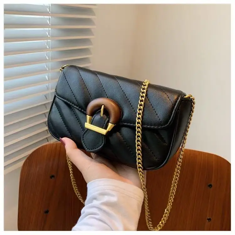Bolso De Mujer Elegante Y Versátil, Bolso Bandolera Con Cadena #08033