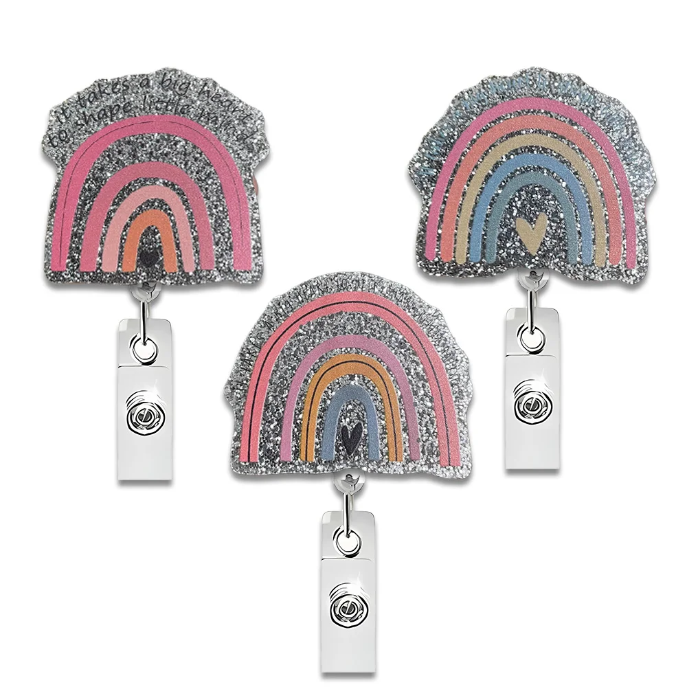 

Colorful nurse Badge Holder Retractable Clip retractable keychain A great gift for a friend can be used for collection
