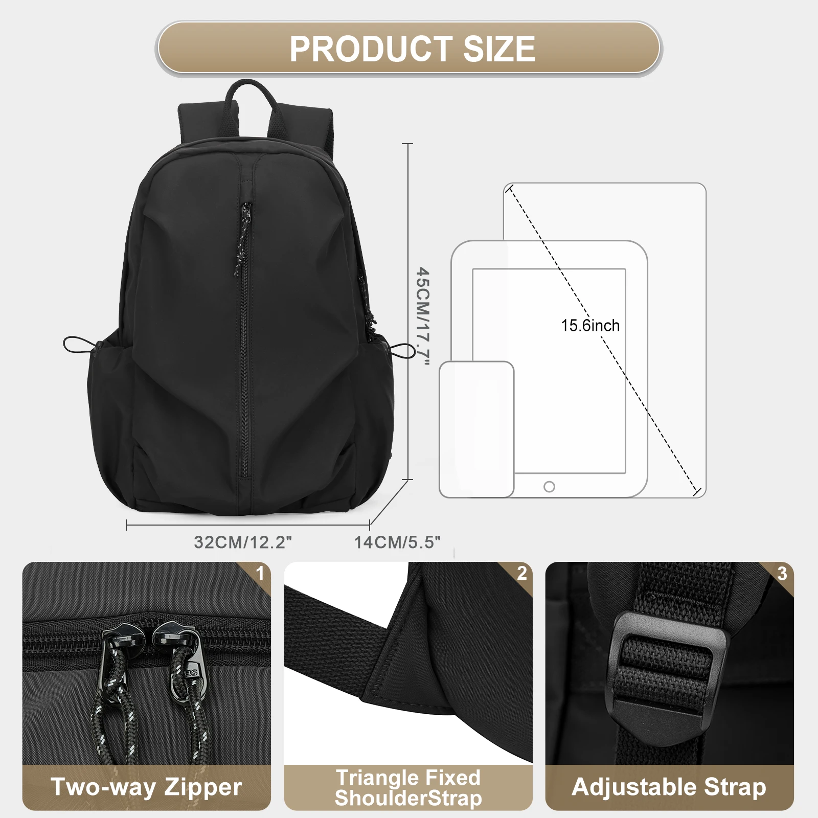 School Backpack Boy Men's Children's Backpack Child Girl School Bag Versatile Japanese Backpack Unisex Book Bag Student Backpack