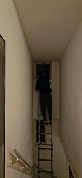 3.8m/ 5m Folding Telescopic Ladder A-Frame, Alloy Aluminum/ Stainless Steel, Non-Slip, Stable, 150KG LoadCapacity, EN131 photo review