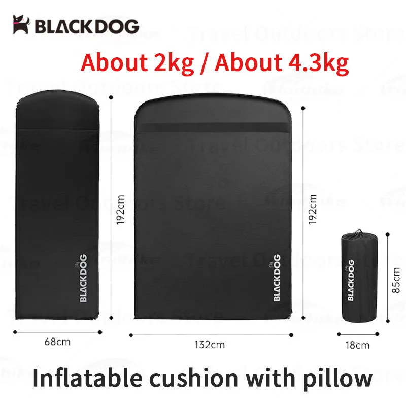 NaturehikeBLACKDOGOutdoorSleepingMatWithPillow5cmThickened