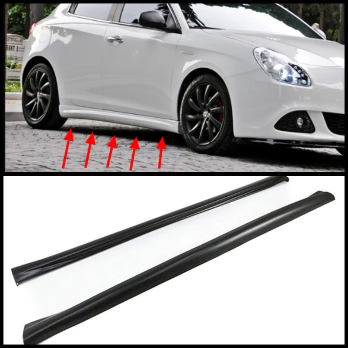 Per Alfa Romeo Giulietta Sport Gonna Laterale Estensione Attacco Davanzale Car Styling Spoiler Splitter Spoiler Body Kit Accessori