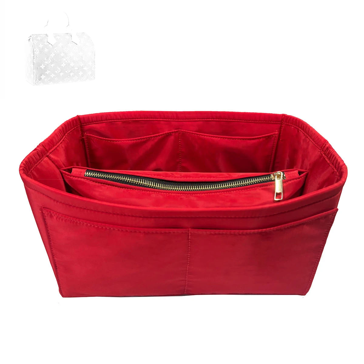 Per Speedy 25 30 35 40 20 Inserto Borse Organizer Borsa Per Il Trucco Organizzare Borsa Interna Base Portatile Shaper Nylon Premium (Handmad