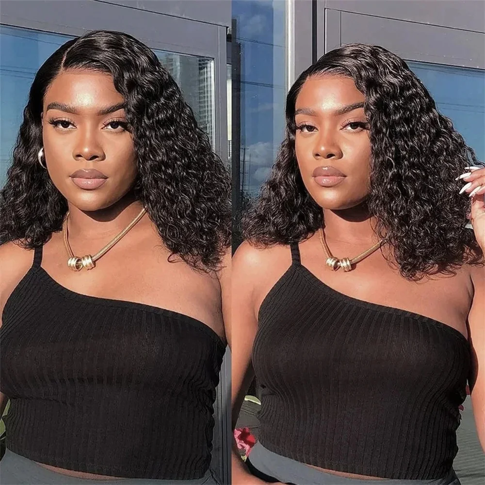 

Curly Short Bob Wig Lace Front Human Hair Wigs Brazilian 13x4 13x6 Lace Frontal Human Hair Wigs For Women Remy Pre Plucked Hair