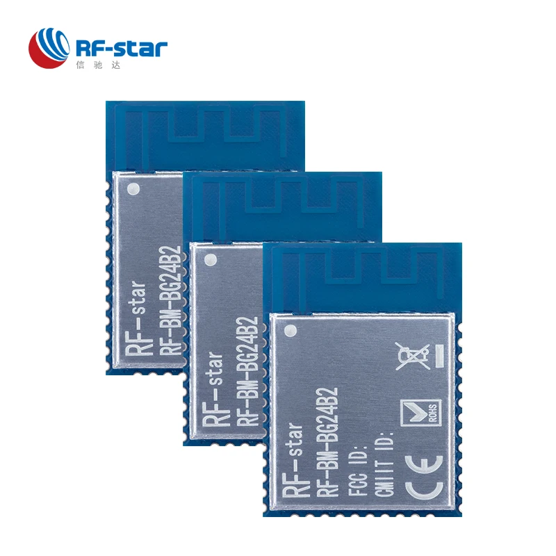 RF-star EFR32BG24 Multiprotocol 2.4 GHz Transceiver Bluetooth Mesh Module with 19.5 dBm TX power for AoA/AoD Direction Finding