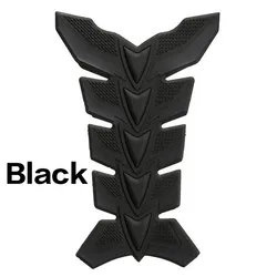 3D Carbon Fiber Motorcycle Tank Pad Protector - Fish Bone Style Sticker (Black)