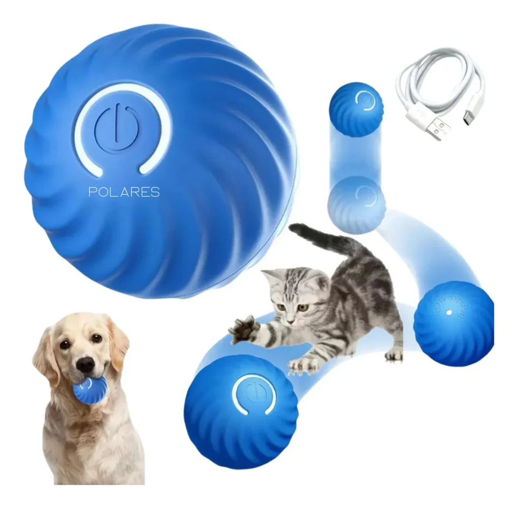 Bola Interativa Pets Brinquedo Automático com Rotação e Recarga USB 6