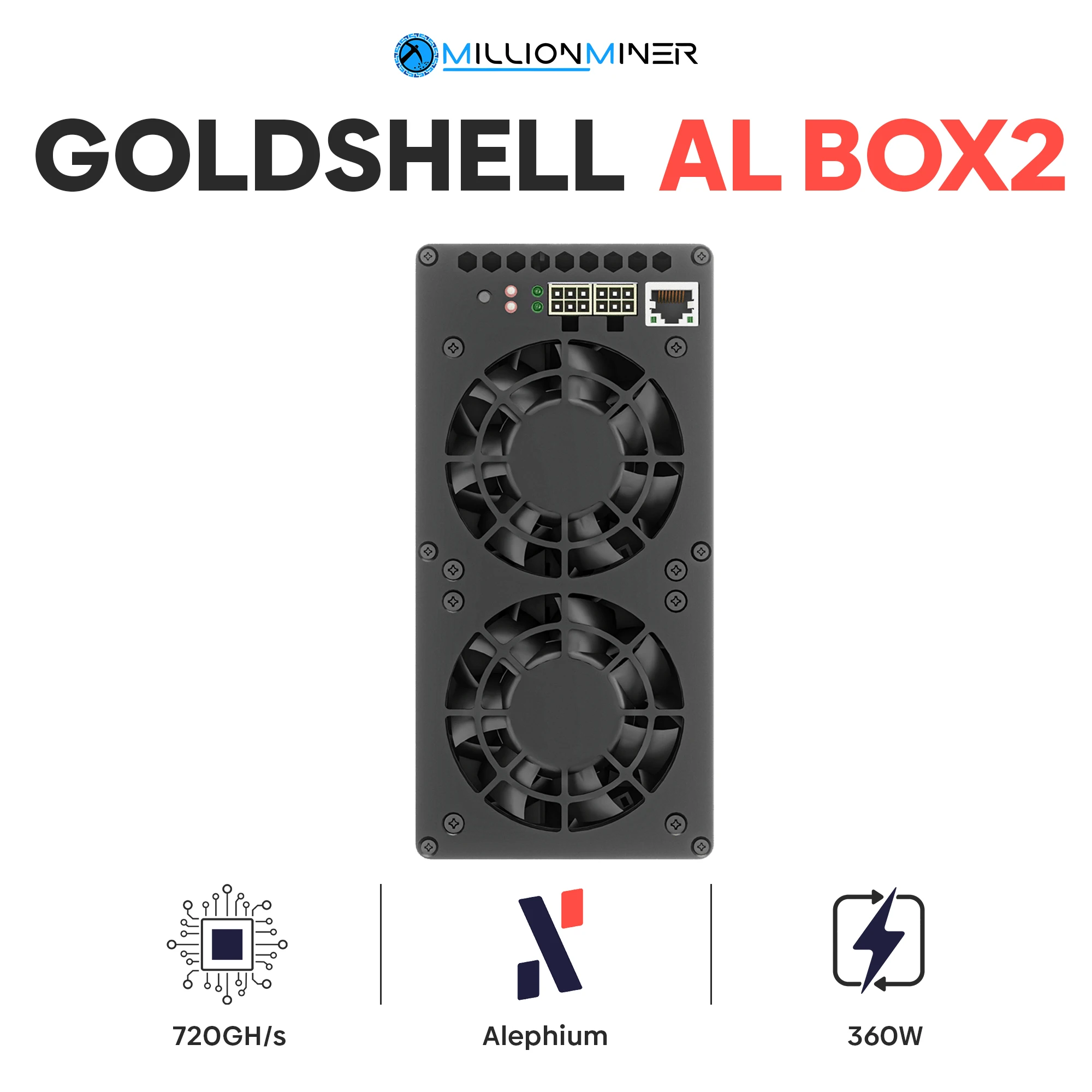 

Rx Goldshell CK BOX Ⅱ 2.1th/s 400W (CKB)-Vipera-завтра по технологии сегодня