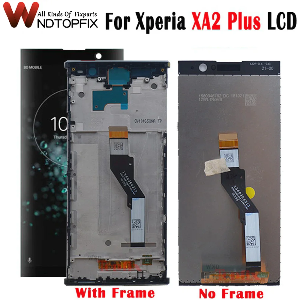 

For Sony Xperia XA2 Plus Display Touch Screen Digitizer LCD For 6.0" For Sony XA2 Plus LCD With Frame XA2 Plus H4413 Replacement