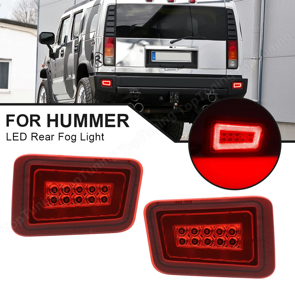 

For Hummer H2 2005 2006 2007 2008 2009 LED Rear Bumper Reflector Lights Brake Tail & Rear Fog Lamp