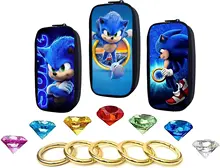  Sonic Rings Seven Sonic Chaos Emeralds Gems and Five Sonic Power Rings in a Sonic Pen Bag Sonic Gifts Halloween Party 