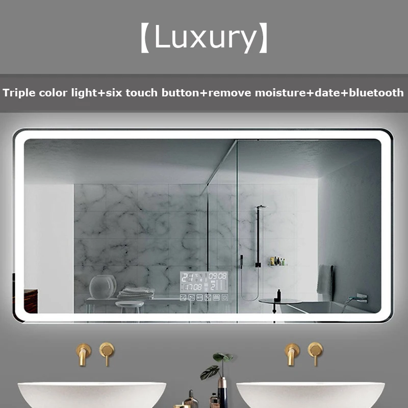 Smart Mirror Remove Mositure Bluetooth Date Indication Modern Life Bathroom Living Room Usage