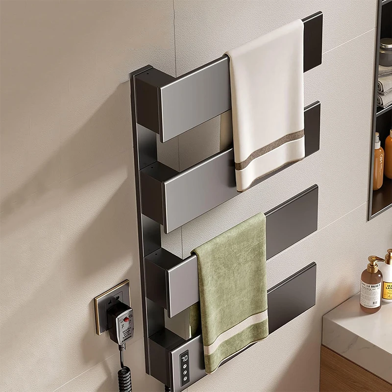 OXG electric heated towel rack heated bathroom towel rack drying dehumidification sterilization Digital display timer