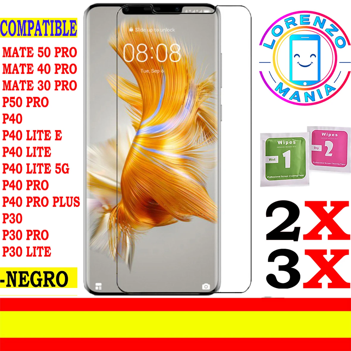 Huawei Mate 50 Pro, Mate 40 Pro, Mate 30 Pro, P50 Pro, P40, P40 Lite E, P40 Lite 5G, P40 Lite, P40 Pro Plus, P40 Pro, P30, P30 Lite, P30 Pro, Vetro Te