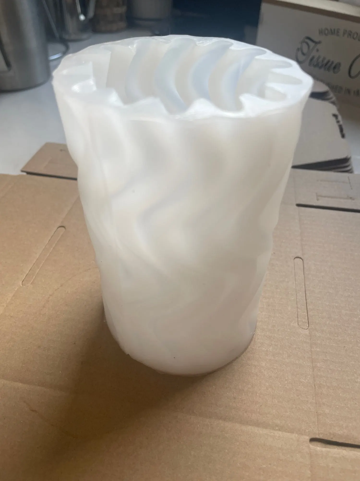 Wavy Stripe Cylindrical Candle Mould photo review