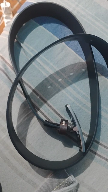 MIDNIGHT SOVEREIGN™ – Black Buckle Genuine Leather Belt photo review