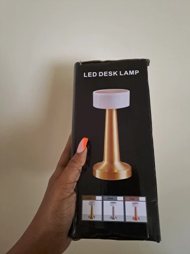 LED Table Lights, Retro Bars Coffee Spaces, Touch Sensor, Rechargeable, and Adjustable 3 Colors for Dining Night Light and Desktop Decor photo review