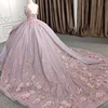 Vestidos De 15 Quinceañera Flowers Vestidos De 15 Años Purple V-neck Beading Lace Evening Party Dress 2022 DY9972 Bar Mitzvah 5