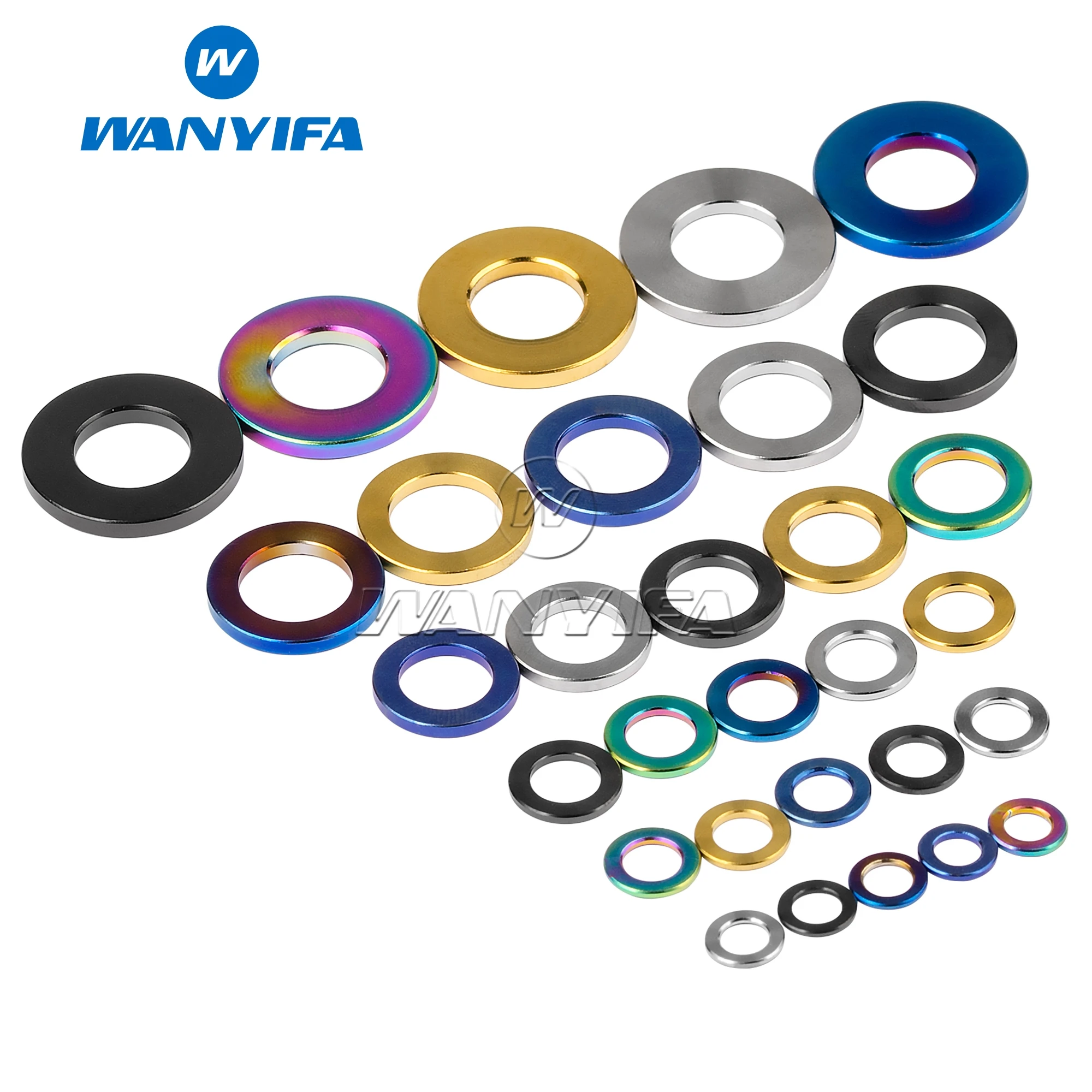 Titanium Washer M3 M4 M5 M6 M7 M8 M10 M12 DIN912 M14 Flat Spacer Gasket for Bicycle Cycling Motorcycle Car titanium washers titanium washer