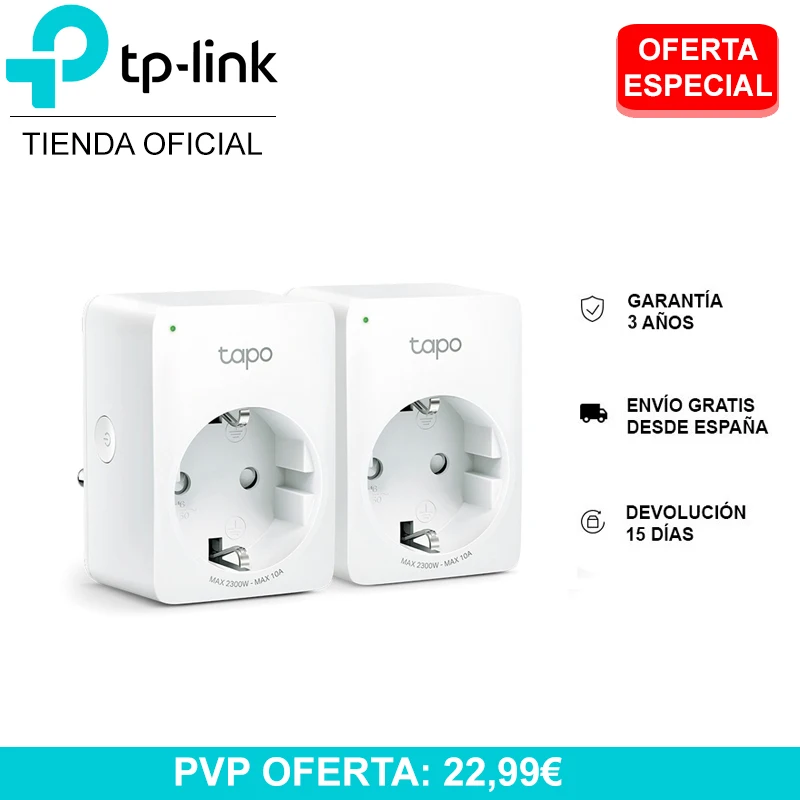 Умная Мини Wi-Fi розетка стандарта Android / iOS совместимая с Alexa/Google (2 шт. в упаковке)