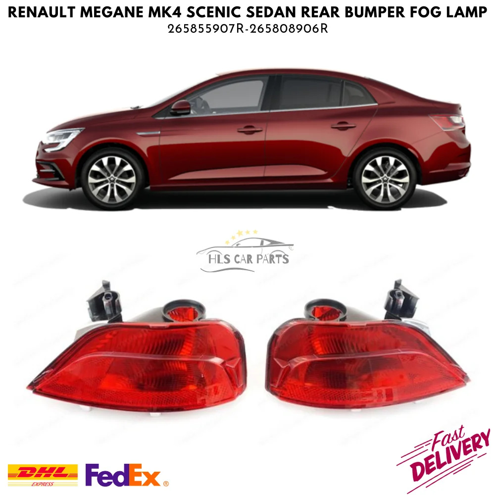 

Для Renault Megane MK4 Sedan Scenic 4 задний бампер противотуманная фара линза отражатель левый правый боковой 265855907R-265808906R Бесплатная доставка