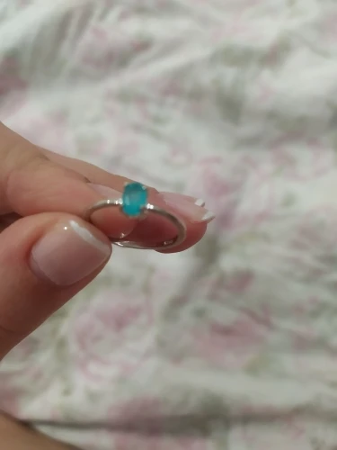 Silver tourmaline ring