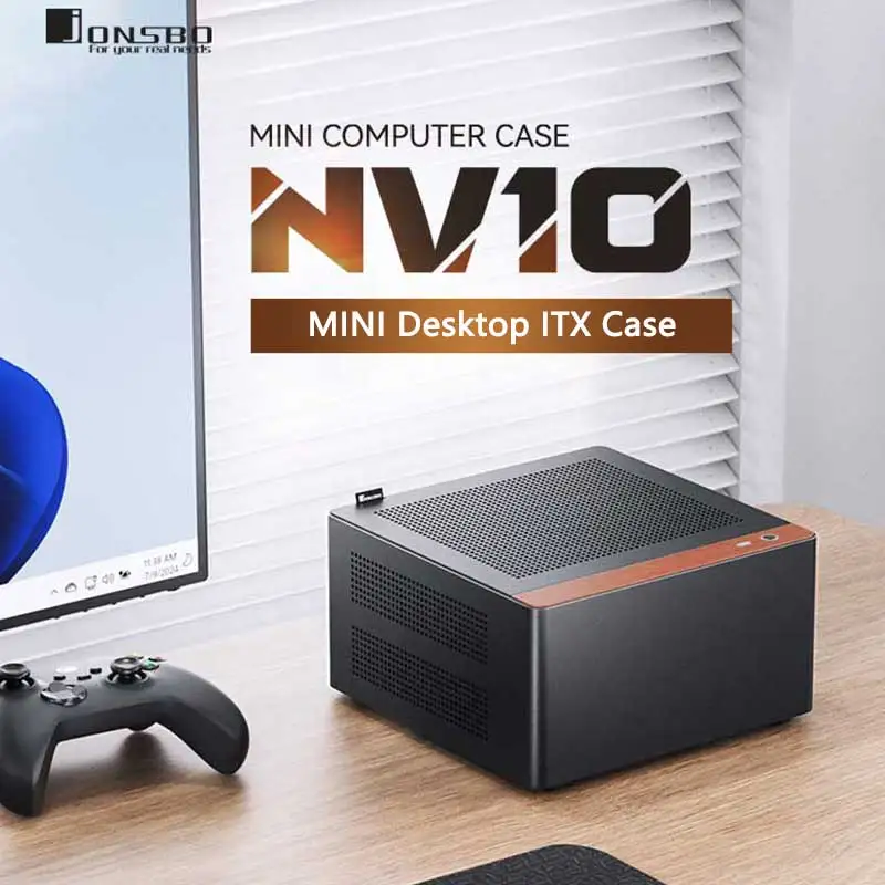 JONSBO NV10/N10 Desktop MINI-ITX Case Aluminum alloy shell compatible with 1U FLEX power supply 4.5L computer case