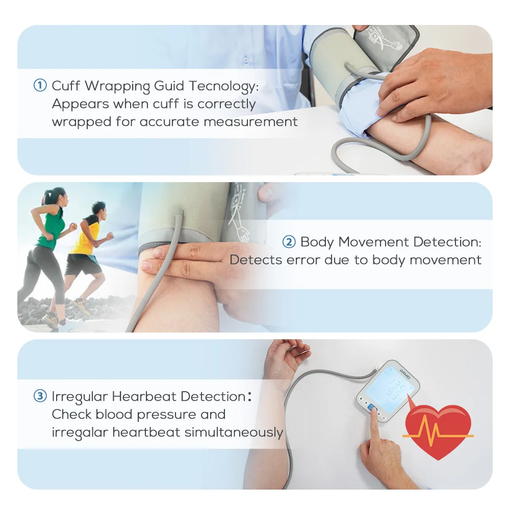 Digital Blood Pressure Monitor 4.8-inch LCD Auto Fast Measurement Voice Broadcast Detection Assistance blood pressure monitor blood pressure meter