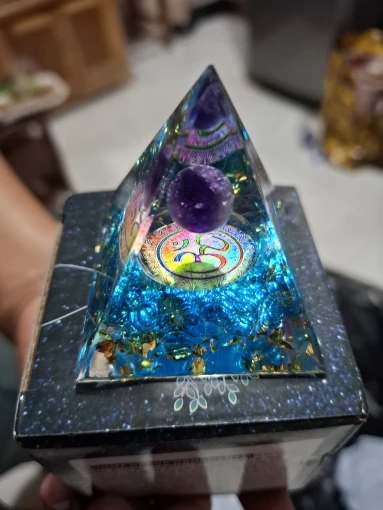 Natural Amethyst Orgonite Energy Pyramid: A Healing Crystal photo review