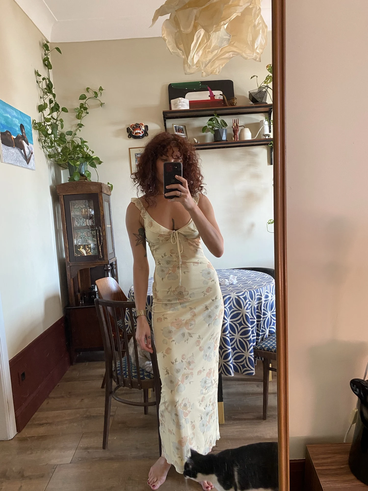 Cryptographic Summer Floral Print Plunge Maxi Dress photo review