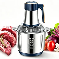 Hachoir à viande de cuisine 5L 6S en acier inoxydable, robot culinaire multifonctionnel, mixeur, trancheuse à légumes, hachoir, appareils électroménagers 1