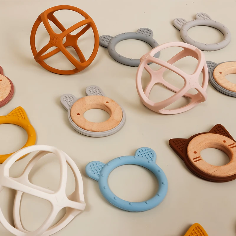 Modabebe Baby Silicone Teether Bpa Free Food Grade Silicone Soothing Teething Ball Educational Baby Training Toys For Baby Gifts