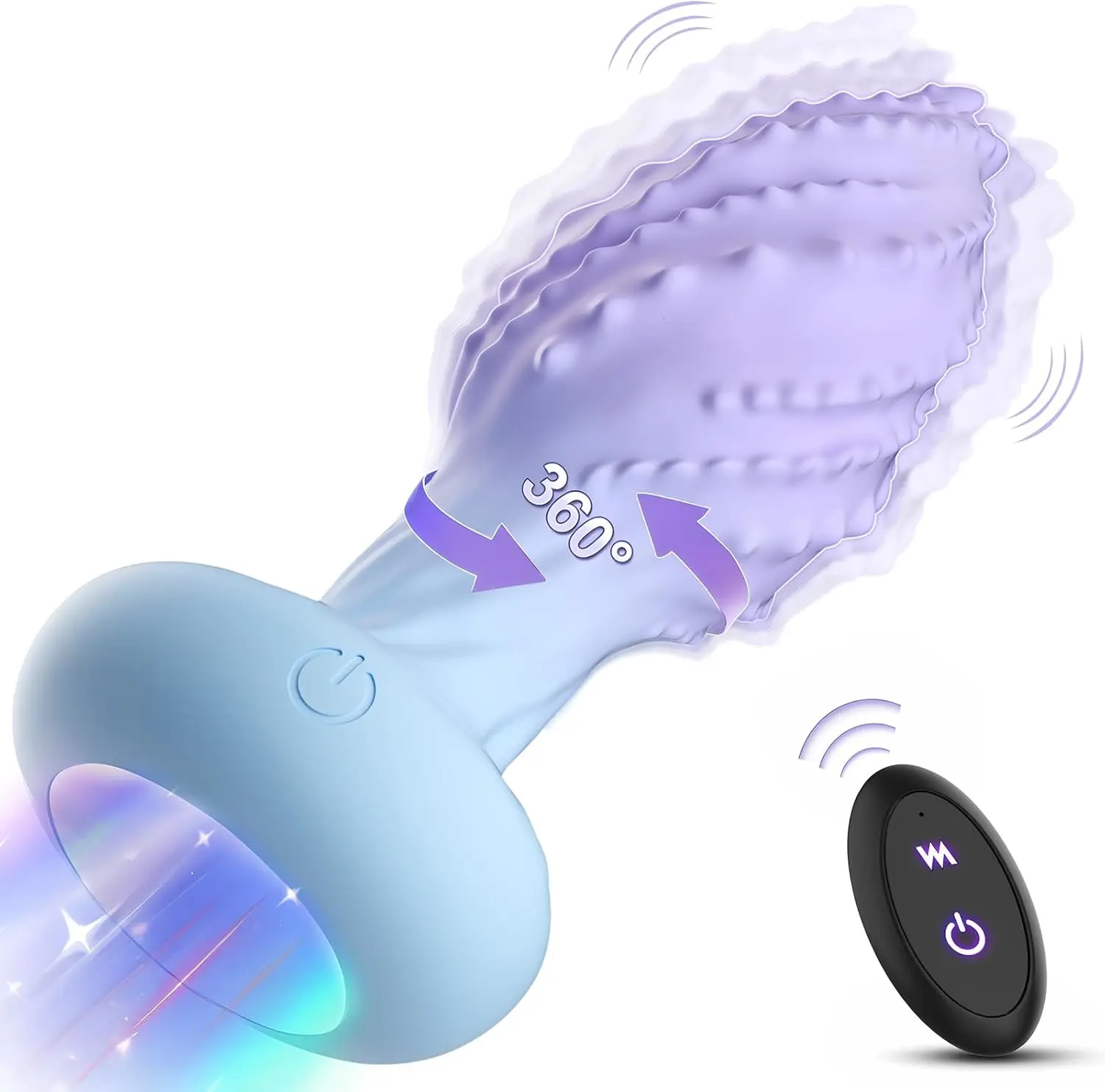 Analplug Vibrator Butt Plug Erwachsenenspielzeug für Frauen 360° °   Rotation Erwachsene Sex Anal Spielzeug Prostata-Massagegerät für Männer Paare
