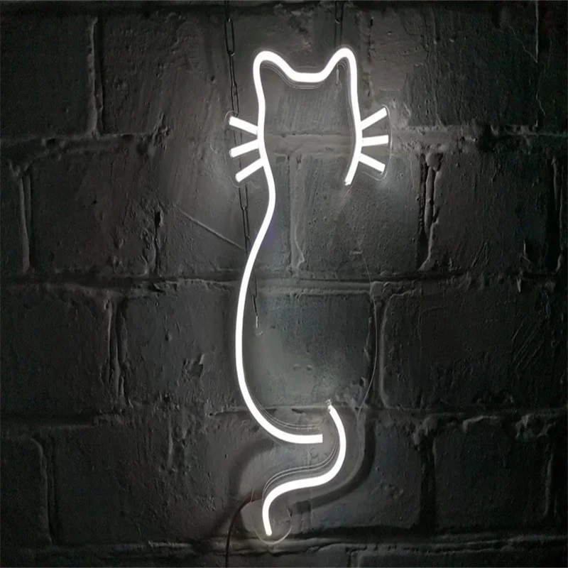 Wanxing Lazy Cat Anime Cartoon Neon Sign Led Light Custom Light Party Home Child Room Engagement Pet Animal Wall Decoration Gift
