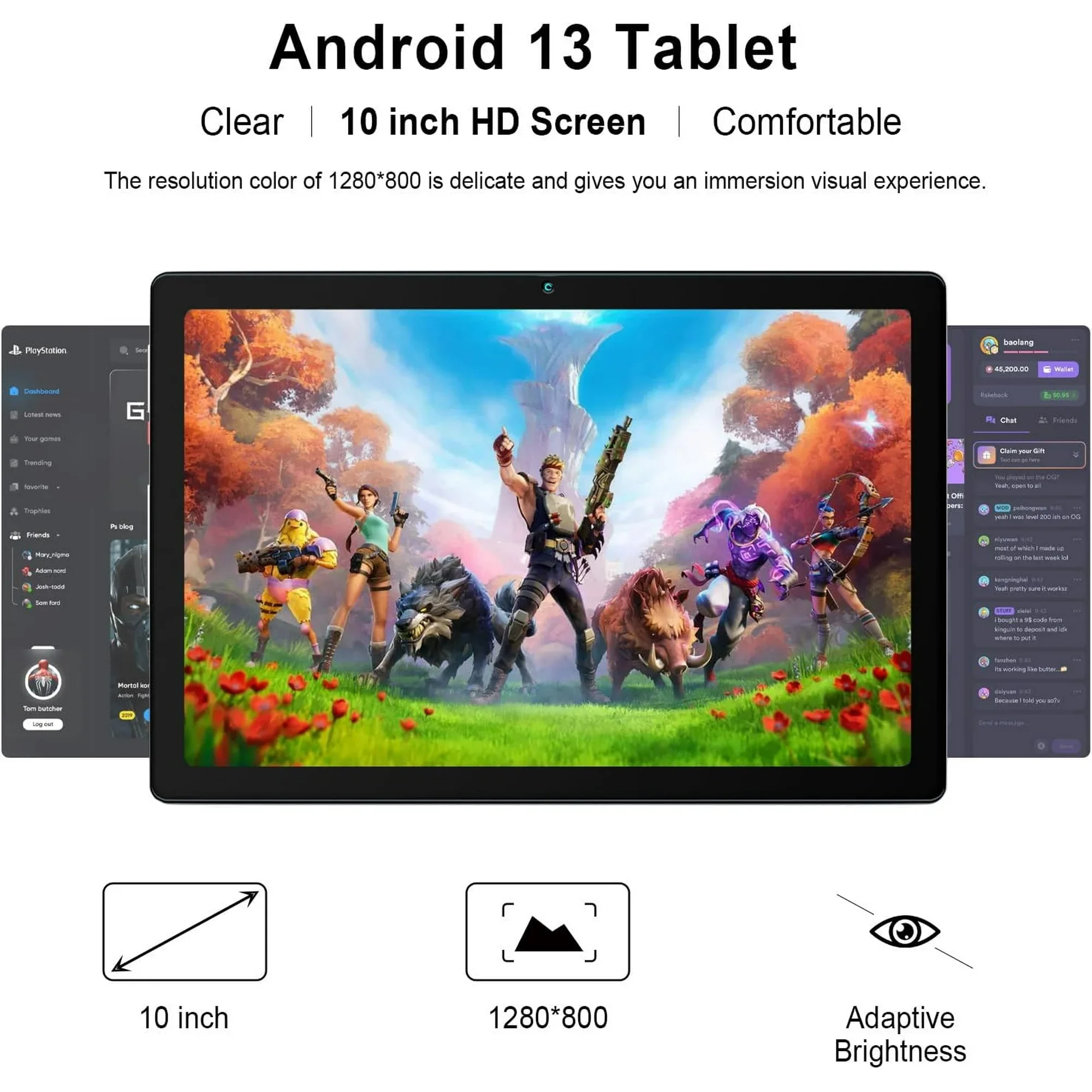 BESTSKI 10.1 inch Tablet, 6GB(4+2) RAM, 64GB ROM, 128GB Expand, 5000mAh, 1280x800 HD Touch Screen, 5MP+8MP Dual Camera (Silver) 5