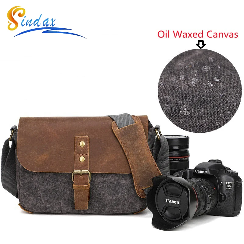 Outdoor Photography Bag DSLR Camera Retro Waterproof Canvas With