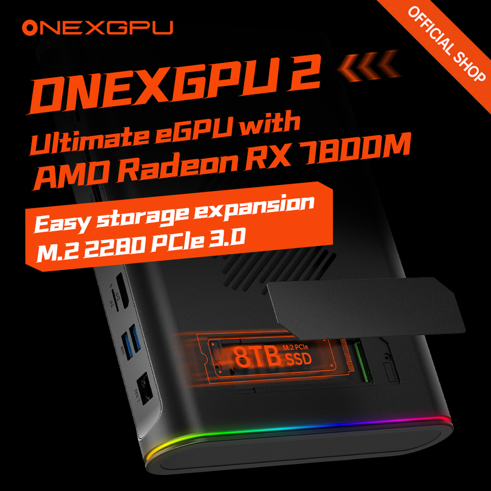 Newest  Onexplayer External Gpu Onexgpu 2 With storage12GB  AMD Radeon RX 780OM Graphics Expansion Dock Oculink USB 4