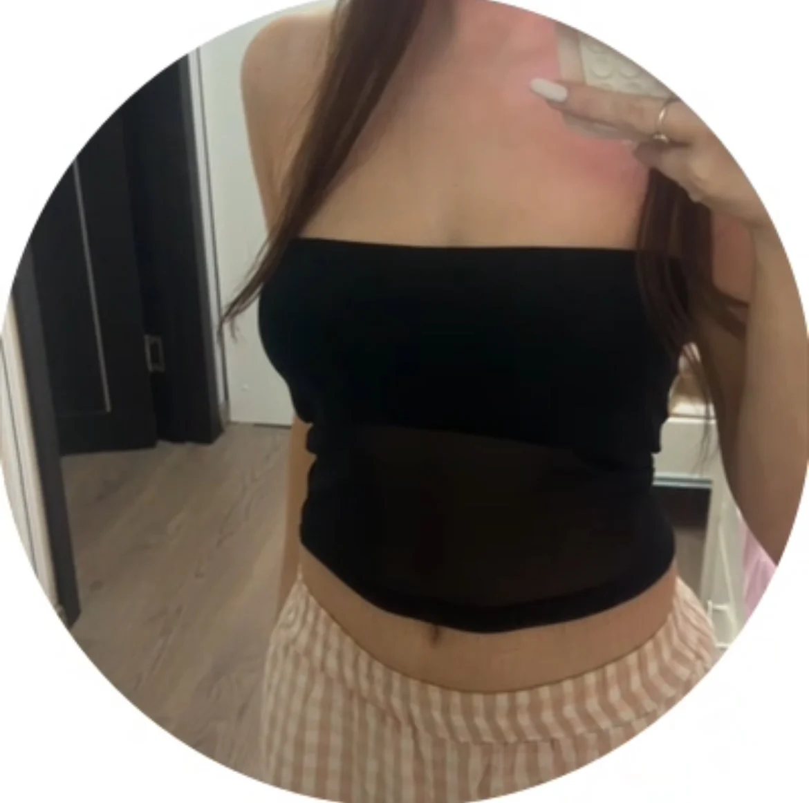 Luxe Black Bandeau Crop Top - Soft Stretch Polyester Vest photo review
