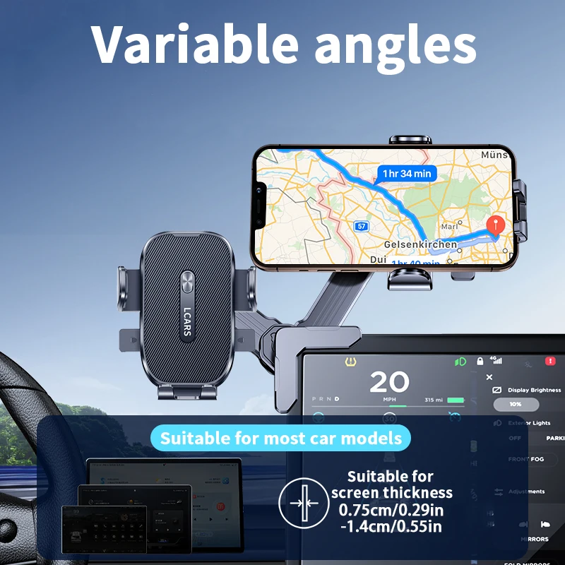 Universal Car Phone Holder for Tesla Model 3 Model Y New Energy Vehicles with Floating Center Console Screen Mount