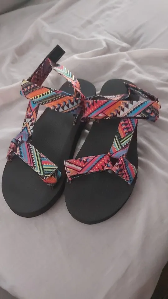 2023 Summer Flat Women's Shoes Hemp Rope Set Foot Beach Sandals Outdoor All-match Casual Slippers Large Size Women Sandals photo review