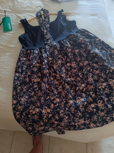 Floral Plus Size Summer Dress - Elegant Knee-Length Comfort photo review