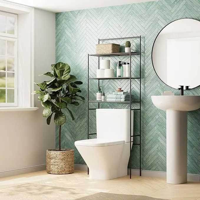Over-the-toilet metal organizer – 3 shelves, oil-rubbed bronze 2