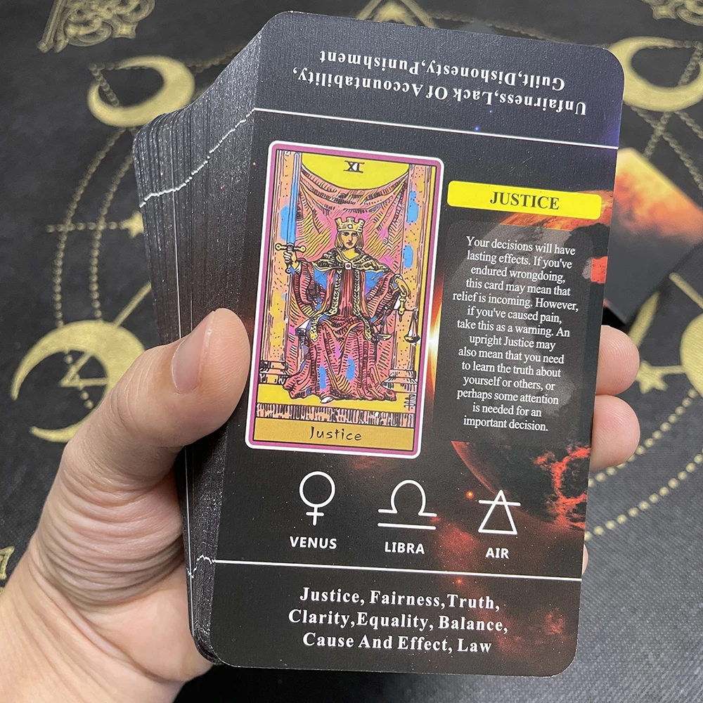 338g Dnd Tarot Big Size High Quality Mysterious Affirmation Cards Board Deck English Version