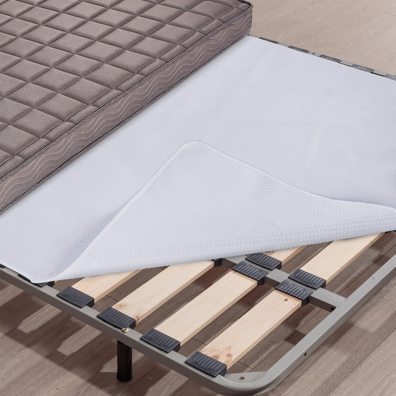 WOLTU 1PC White Breathable Mattress Protector Pad Underlay Bed Slat Mat