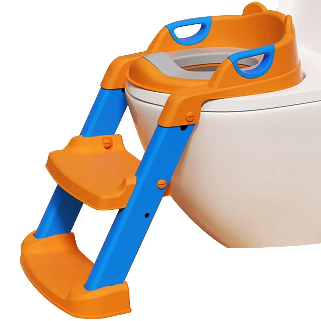 PU Kids Children Cushion Child Baby Potty Chair Training Toilet Seat Ladder With Step Stool Ladder Toilet For Kids