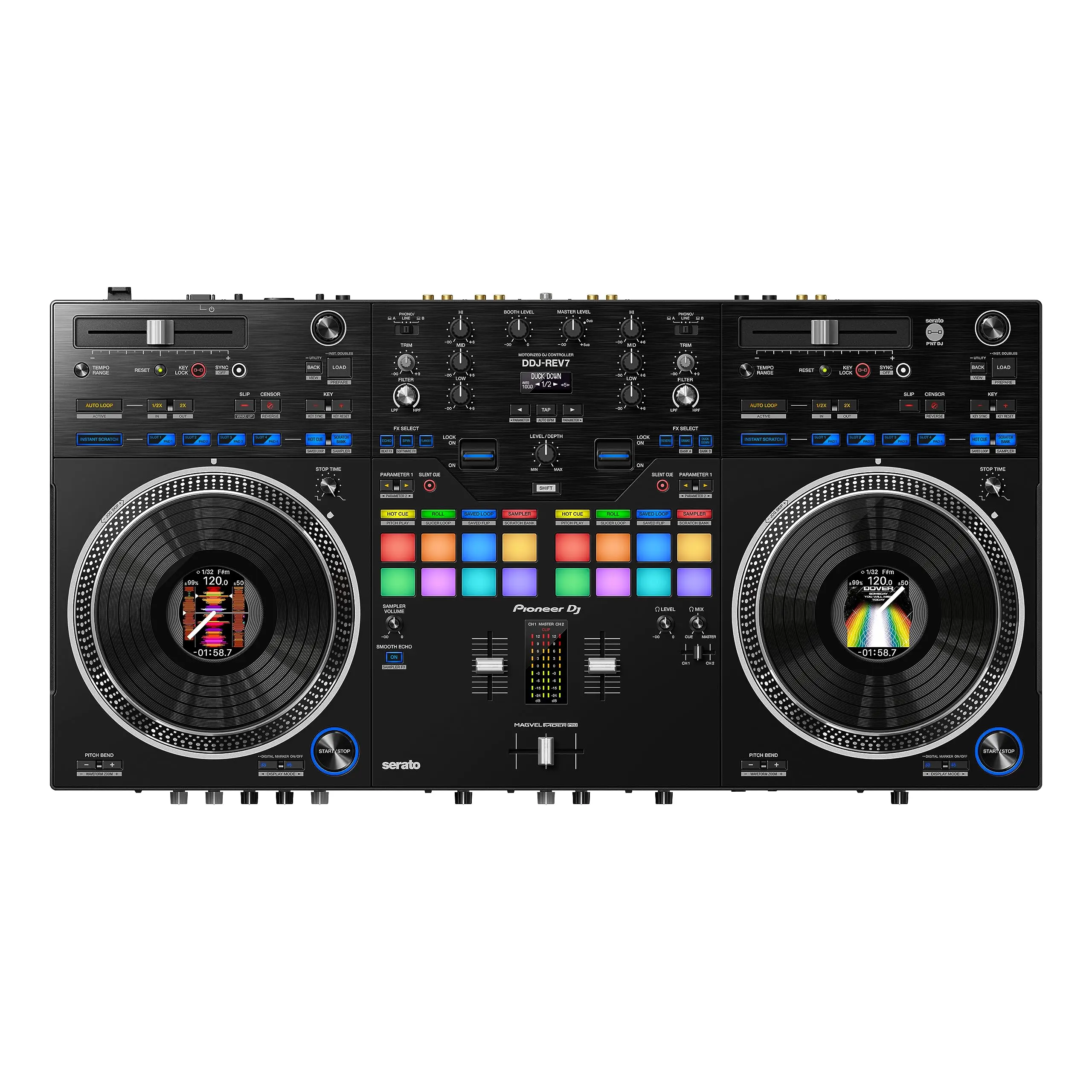 

100% лучшая сделка для нового Pioneer DJ DDJ-REV7 2-колодный контроллер Serato DJ