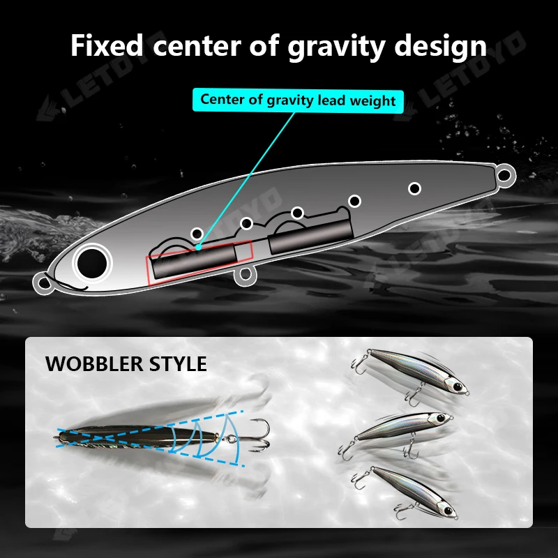 레토요 싱킹 펜슬 17g 12g-3.5g 인조 미끼 하드 베이트 송어 배스 루어 워블러 파이크 낚시 루어 스피닝 스틱베이트