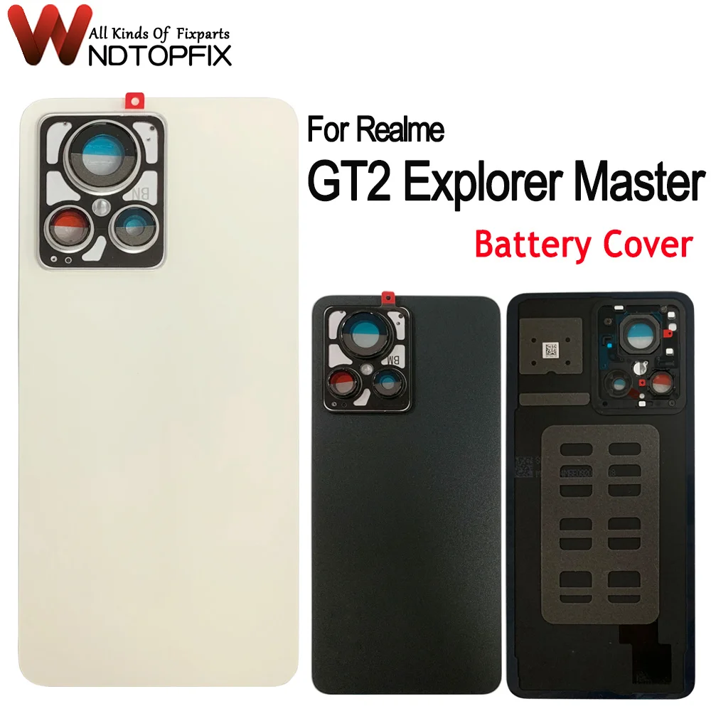 

6,7 "для Realme GT2 Explorer Master Крышка батарейного отсека задний корпус стеклянный фотообъектив для Realme GT2 Master Explorer Edition