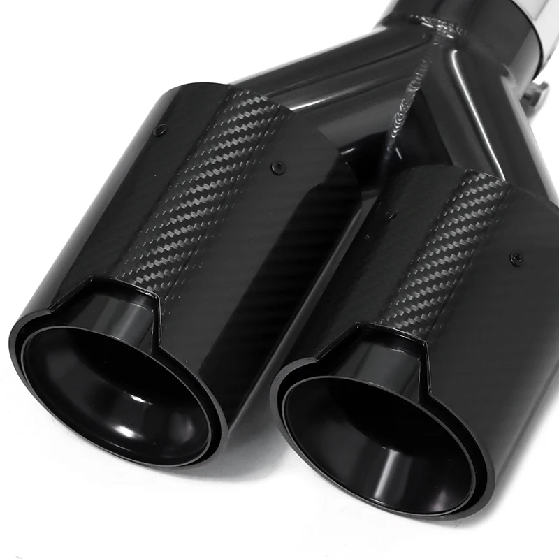 Car Exhaust Tip System Quad Carbon Fiber Stainless Steel Exhaust Tip for BMW Universal for M Performance Exhaust Tips End Pipes Tailpipe Muffler Tips