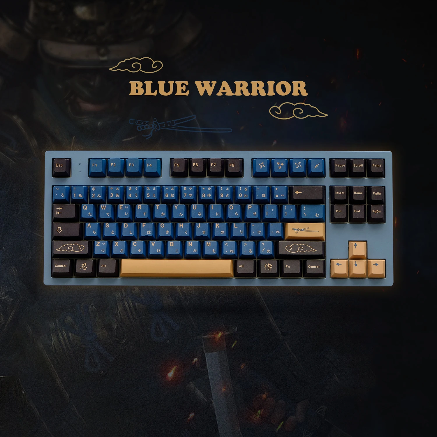 Cherry Profile Samurai Keycaps | Gmk Red Samurai Novelties - Mice ...